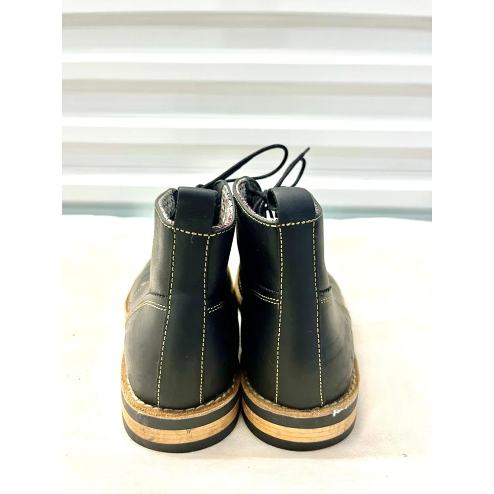 ORIGINAL PENGUIN By Munsingwear Merle Black Leather Lace Up Chukka Boots size 12